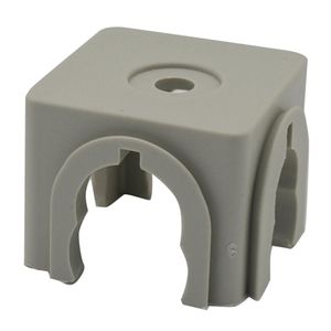 Collier de serrage universel en plastique gris de forme carrée pour la fixation et le support de tuyaux - Product Image 1
