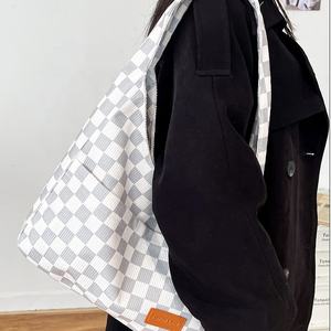 Sac à main en toile de grande capacité, sac à main Vintage à épaule unique magnétique avec poche supérieure, fourre-tout de Shopping pour femmes - Product Image 4