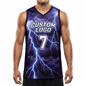 High Quality Breathable Men's Basketball Jersey Short Sleeve 3D Embroidered Front Logo Uniform for Custom Jersey - Product Image 5