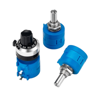 Potentiomètre de précision rotatif à fil enroulé Bonens Wxd3590, résistance variable 10 tours, 2W 500V 100-100k, scellé plastique bleu, direct usine