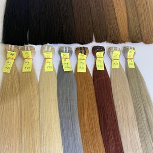 Extensions de cheveux humains vierges vietnamiens, double trame, haute densité, résistantes à la chute, 100g, colorées, lisses, brins bruts naturels - Product Image 4