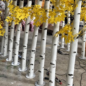 Vendita calda della fabbrica ornamenti natalizi per esterni 6ft 8ft 10ft luminoso incandescente bianco artificiale <span class=keywords><strong>Led</strong></span> luce albero di betulla tronco - Product Image 6