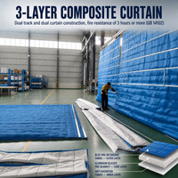 Tissu inorganique isolant thermiquement pour porte coupe-feu, classe de résistance au feu pour atelier, entrepôt, centre commercial, commande en gros