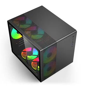 Casero lado completo de vidrio templado Mid Tower Computer Desk Case Micro ATX Gaming Case con tipo C para aplicaciones de escritorio - Product Image 4