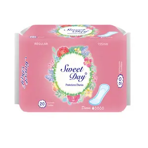 Freely Luxury and Slim Perforated or Cotton Sanitary Panty Liners Sanitary Pads Sanitary Towels for Daytime Use