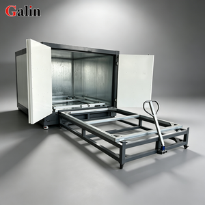 Four de cuisson industriel pour peinture en poudre avec chariot à rouleaux, taille personnalisée, <span class=keywords><strong>chauffage</strong></span> au gaz naturel/GPL pour séchage de surfaces métalliques, certifié CE - Product Image 1