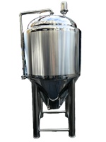 Cuve de fermentation de bière 200L 300L 500L Cuve de fermentation à enveloppe conique Cuve de fermentation conique