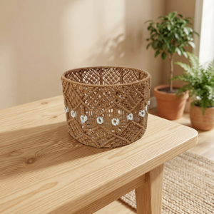 Panier de rangement fait main en macramé Cadeau Ramadan Décoration intérieure Différentes tailles par JNC Macramé - Product Image 2