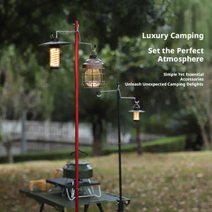 Support de lampe pliable pour le camping en plein air, support de lampe portable en aluminium ultra-léger, support de suspension pour l'éclairage en camping - Product Image 5
