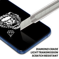Protection d'écran en verre trempé 3D 2.5D de qualité supérieure en aluminium AAA 9H, ultra-mince 0,33 mm, antistatique et antichoc pour