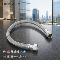 Manguera Trenzada de Acero Inoxidable para Construcción Comercial, Conector Flexible de Agua SS304, para Hoteles, Edificios Altos, Baños y Cocinas, OEM