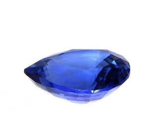 Zafiro de pera creado en laboratorio, azul de corindón AAA piedra preciosa, grandes gemas certificadas por terceros para la fabricación de joyas - Product Image 2