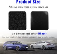 Bandes de fixation multi-usages robustes double face 2''x2'' pour tapis/revêtements de sol, fixation pour pare-soleil de voiture, auto-agrippantes en PVC pour sol