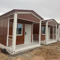 Portable 20ft préfabriqué en bois conteneur maison pliable bureau hébergement cabine détachable