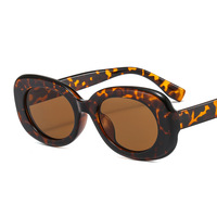 Lunettes 13535 Nouveautés 2024 Trendy Cheap Plastic Small Oval UV 400 Lunettes de soleil