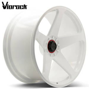 Roue forgée Viorock: blanc brillant, cinq rayons, 18 - 20 pouces, 5*112,5*120 pour <span class=keywords><strong>Golf</strong></span> <span class=keywords><strong>GTI</strong></span>. CAYENNE TAYCAN 991 GT3RS - Product Image 2