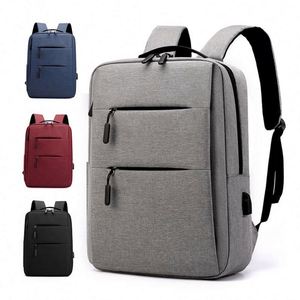 Custom Deep Storage Laptop <b>Backpack</b> USB Charging Port Waterproof Polyester 20-39L Capacity College <b>School</b> Computer Bookbag - Product Image 4