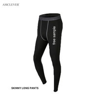 Leggings de compression pour hommes AMLClever, pantalon moulant à taille élastique pour le football, la gym, l'entraînement quotidien, tenue athlétique, logo personnalisé
