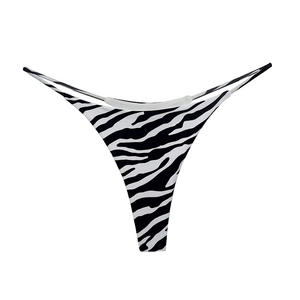 Tanga Sexy de tiro bajo de punto de doble capa para mujer, ropa interior personalizada en forma de T, Bikini de algodón puro, talla 3XL - Product Image 4