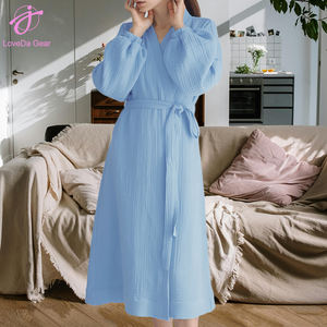 <span class=keywords><strong>Camicia</strong></span> <span class=keywords><strong>da</strong></span> <span class=keywords><strong>Notte</strong></span> Loveda in Puro <span class=keywords><strong>Cotone</strong></span> Traspirante a Maniche Lunghe per Donna, Vendita all'Ingrosso - Product Image 2