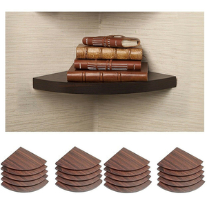 Corner Antique <strong>Walnut</strong> <strong>Floating</strong> <strong>Shelves</strong> Wall Mounted Custom Small <strong>Floating</strong> <strong>Shelves</strong> Mini Display Metal <strong>Shelf</strong> - Product Image 2