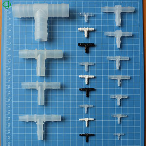 Conector de 3 vías tipo T de PP-Nylon con púas, de 3/32 a 1/4 pulgadas, en blanco y negro, desviador de manguera flexible para fontanería y transferencia de fluidos - Product Image 5