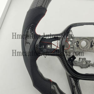 Nouveaux produits populaires : Volant de voiture en cuir perforé avec fibre de carbone et LED pour Honda Civic 11e génération - Product Image 6
