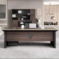 Bureau de direction moderne en panneaux de bois de luxe, mobilier commercial, assemblage facile, extensible en L, écologique, simple, ML