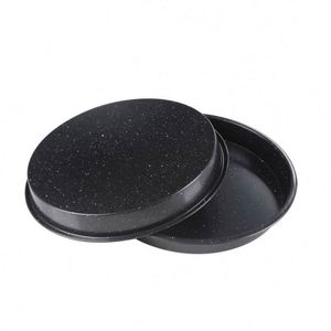 Molde Redondo Antiadherente de Acero al Carbono de 9 Pulgadas para Tartas, Apto para Microondas, para Hornear Pizza, Color Negro Salpicado, para Hornear Pan en la Cocina - Product Image 2