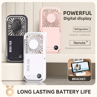 Ventilateur portable rafraîchissant avec batterie externe 5000 mAh et câbles intégrés, ventilateur de cou portatif, vente en gros, fabricant OEM