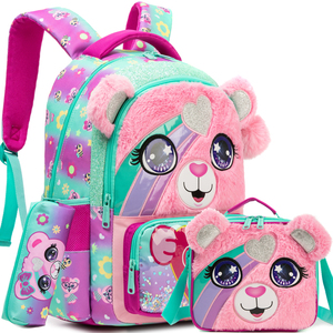 Jasminestar - <span class=keywords><strong>Mochila</strong></span> Escolar 3 en 1 <span class=keywords><strong>con</strong></span> Lentejuelas y Diseño de Mariposa, <span class=keywords><strong>con</strong></span> Lonchera y Estuche para Lápices para Niñas, Directo de Fábrica - Product Image 3