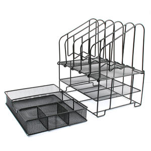 Meilleures ventes, vente chaude, bac à lettres empilable à 5 niveaux, organisateur de bureau en métal à mailles métalliques, pliable, bacs de classement pour papier A4 - Product Image 3