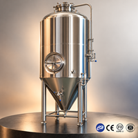Fermenteur conique en acier inoxydable sur mesure à haute efficacité avec chemise de refroidissement pour la brasserie commerciale