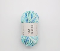 Fil chenille recyclé, antistatique, teint, super doux, pour couvertures de bébé, tissage velours, épais, 5 #   Fil de polyester et coton de haute qualité