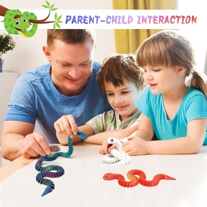 Modelo de Serpiente Víbora Impreso en 3D, Artesanía Realista con Colores y Articulaciones Móviles, Figura Animal Creativa para Uso Decorativo - Product Image 4