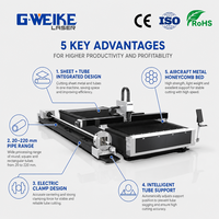 Mesin Pemotong Pipa dan Plat Logam Laser Fiber Auto Focus dengan Motor Servo Yaskawa 2-6kw dan Stainless Steel HIWIN Digital