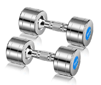 Haltères en acier chromé électrolytique à tête ronde Dinuo Factory Direct, 1-10 kg, pour la musculation en salle de sport et à domicile
