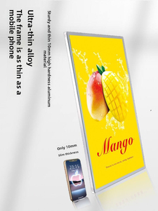 Ultra-Thin Rectangle Aluminum LED Draw Lightbox Outdoor Advertising Menu Illustration Display Customizable Wall-Mounted Luminous - Product Image 2