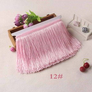 15Cm Rộng Dòng Đơn Tự Làm Phụ Kiện Màu May Dệt Kim Khiêu Vũ Latin Trang Phục Vải Polyester Tua Rìa Ren Trims Dài - Product Image 4