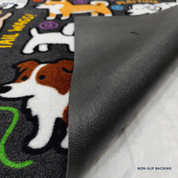 Tapis en peluche à imprimé animal, tufté, adapté aux animaux domestiques, écologique, imperméable, réversible, avec dos antidérapant en caoutchouc, style moderne, pour la maison et l'extérieur