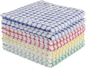 Dish Cloths for Kitchen Washing Dishes Super Absorbent Dish Rags Cotton Terry Cleaning Cloths Pack of 8