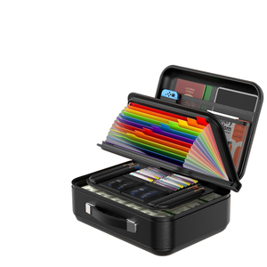 Bolsa de caja de documentos duros con cerradura impermeable ignífuga de EVA portátil para el almacenamiento de documentos legales en el hogar de la Insurance-A4 - Product Image 1