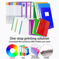 Dossier de présentation A4 en plastique PP transparent personnalisé et réutilisable avec anneau en D et fermeture pour documents, idéal pour l'école