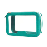 2023 nouveau Design sac de maquillage personnalisé clair PVC étui de maquillage usine femmes voyage PU sac cosmétique