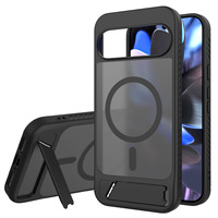 Béquille mate couverture arrière magnétique pour Google Pixel 9 Pro XL support magnétique accessoires de téléphone portable