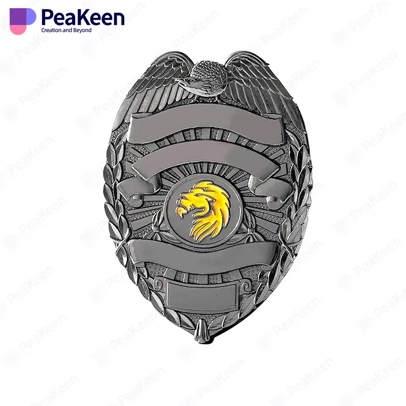 Fabrikant Fabriek Custom Metalen Security Revers Emaille Pin Badge Met Lederen Portemonnee Houder