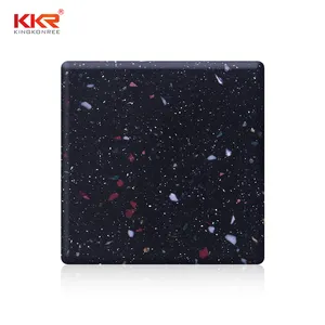 Black with dot artificial stone acrylic solid surface sheet for bathroom walls