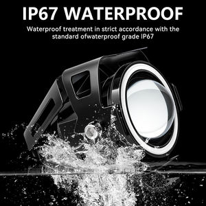 Faro auxiliar LED U7 de aluminio al por mayor, impermeable IP67, para motocicleta, con ojo de ángel, intermitente, antiniebla, para todos los coches - Product Image 3