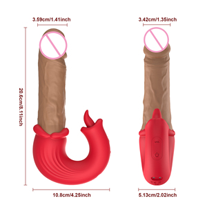 Vibrador en Forma de U con Lengua Estimulante, Telescópico, Insertable, Estimulador de Clítoris y Punto G, Juguete Sexual para Mujeres, USB - Product Image 6