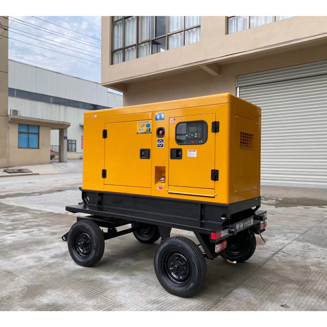 24 kW 30 KVA 35kVA Silent Mobile Diesel Standby Generator with Trailer Auto Start & Remote Start 1800 RPM